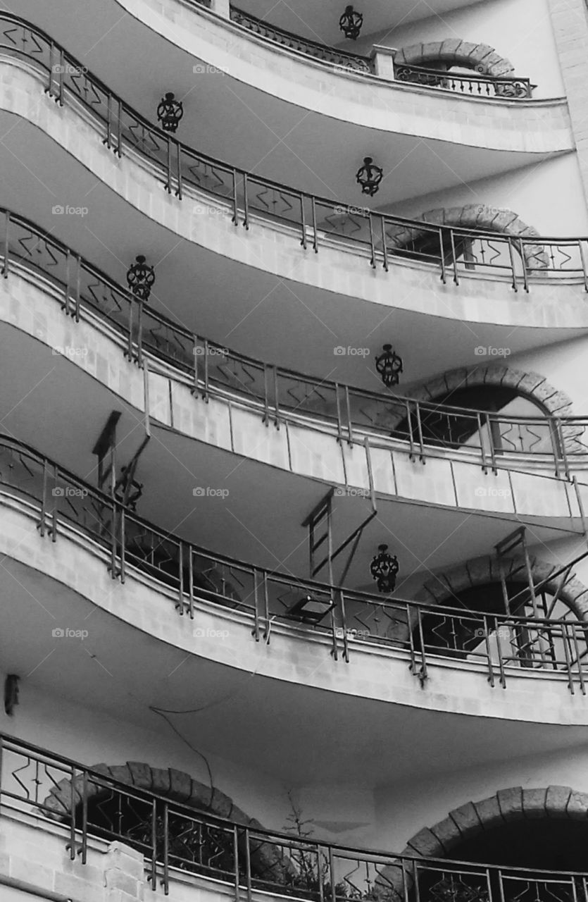 Balcony in Black and White
