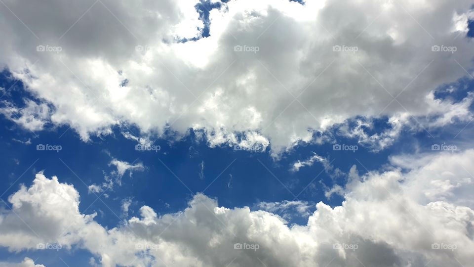 beautiful blue sky with clouds