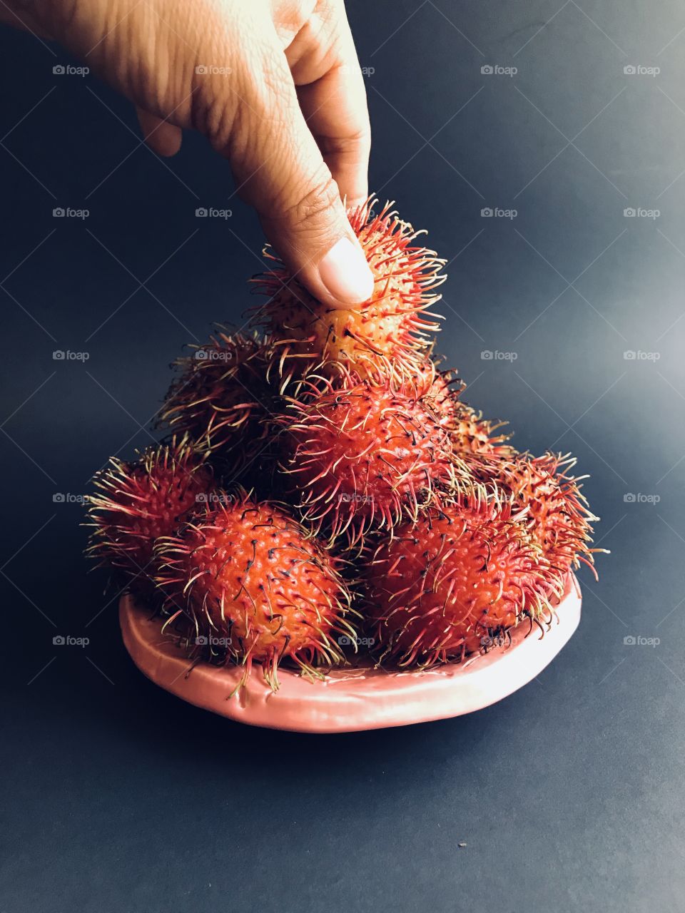 The tropical fruit called rambutan 