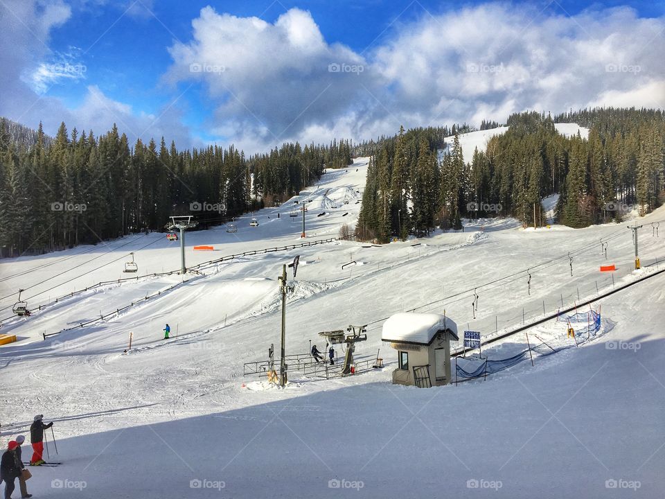 Beautiful sunny day on the mountain 