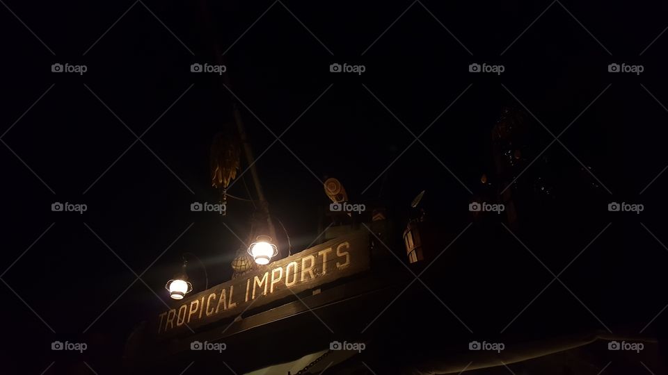Tropical Imports sign at Disneyland