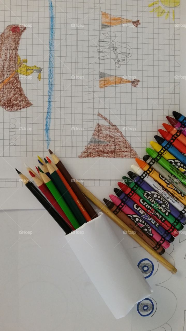 Crayons and pencils