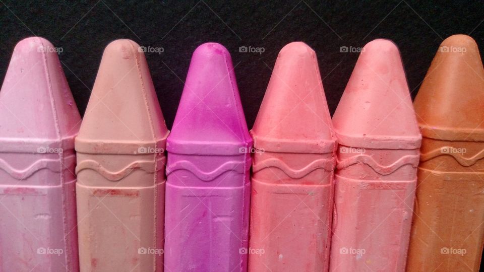 black back ground pastel chalk points vintage