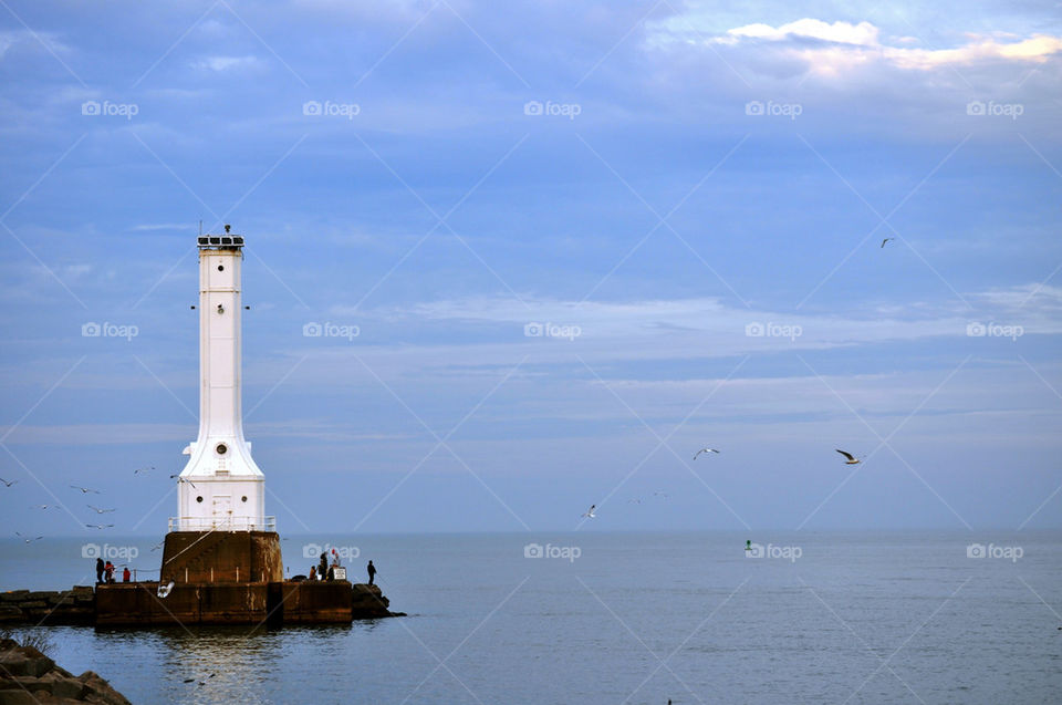 lighthouse lake erie huron ohio by refocusphoto