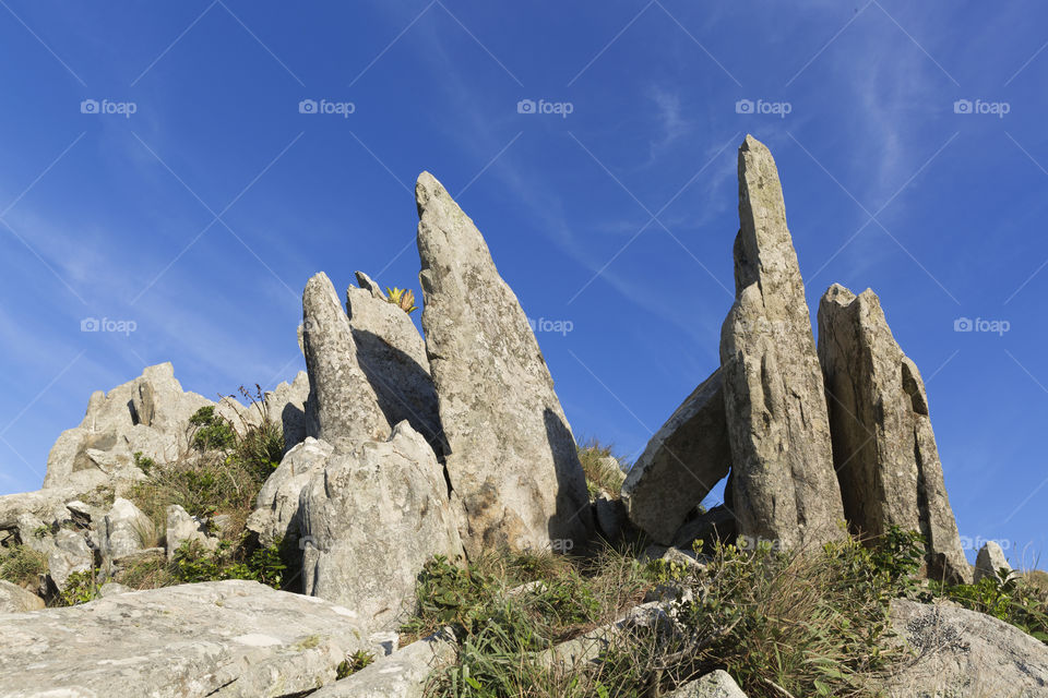 Landscape of stones in Lagoinha do leste in Florianopolis Santa Catarina Brasil.