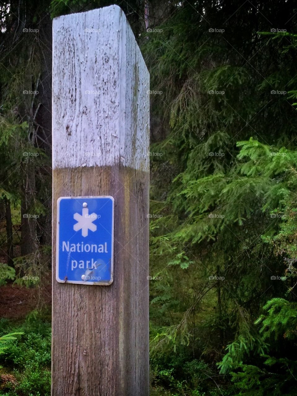 National park signpost