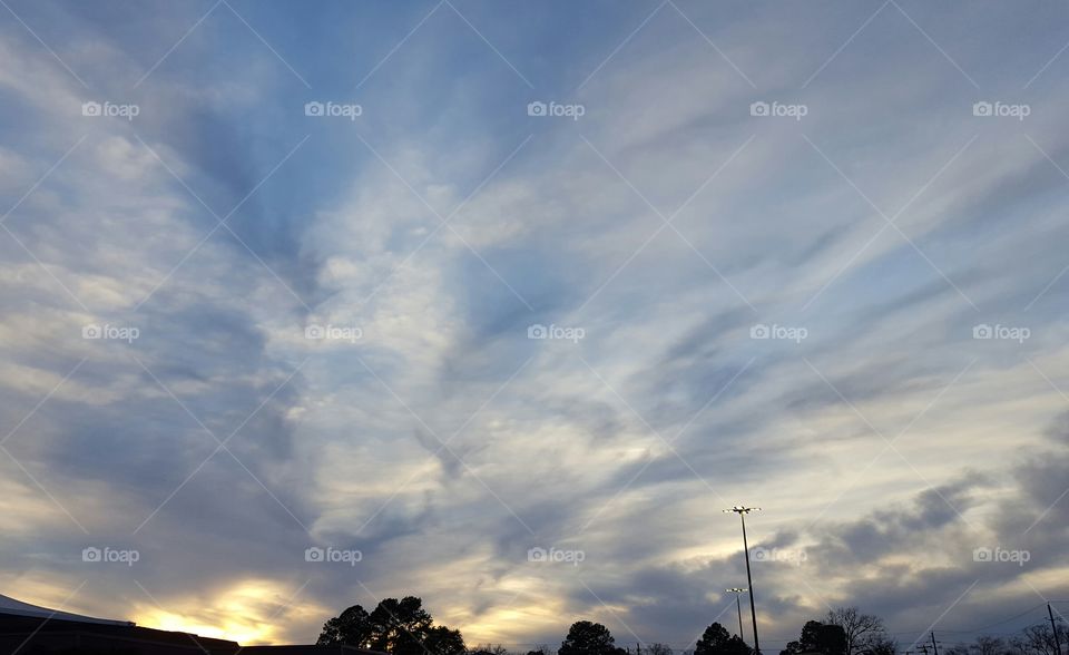 Beautiful cloud formations over Texas.