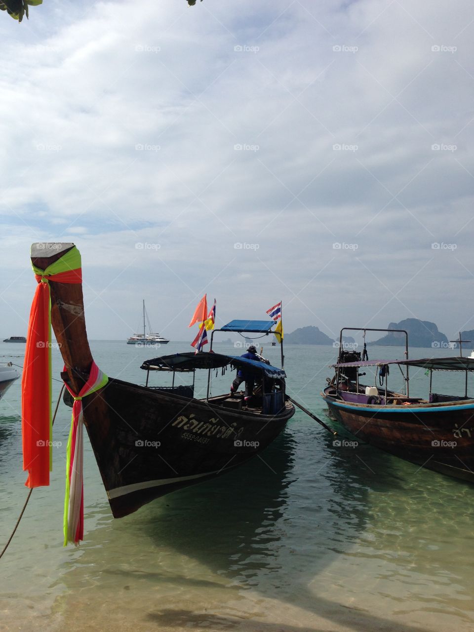 Tail boat in island of thailand