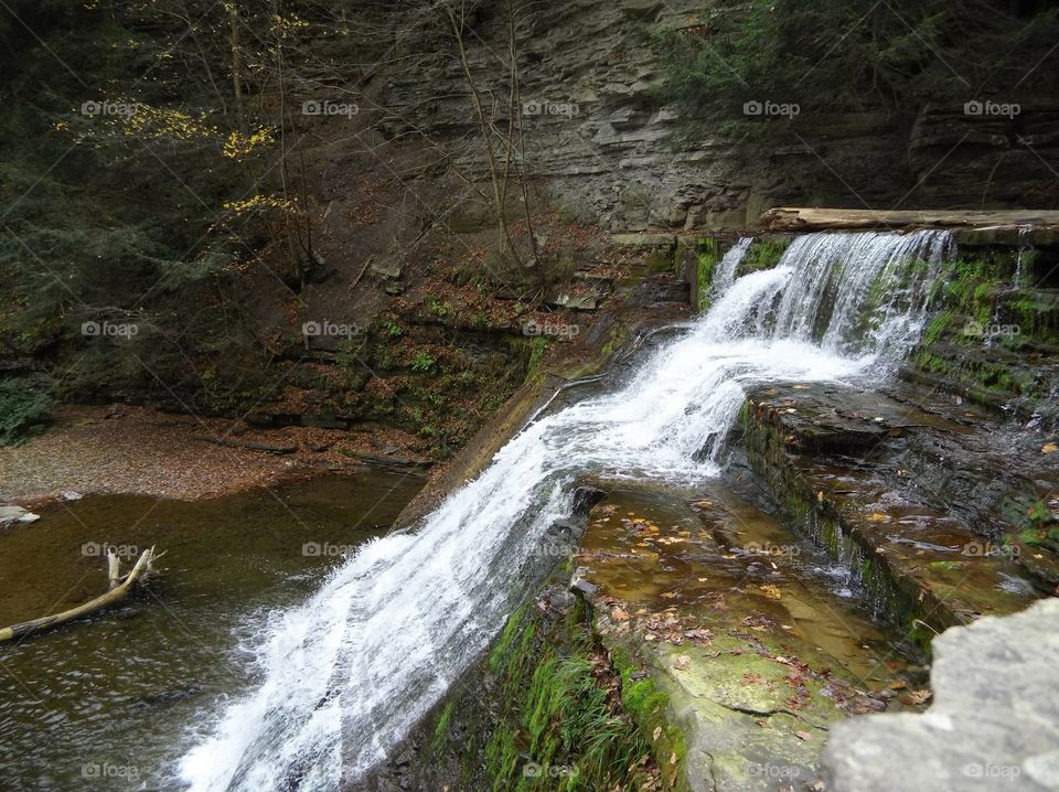 Waterfall at Stony Brook State Park in New York