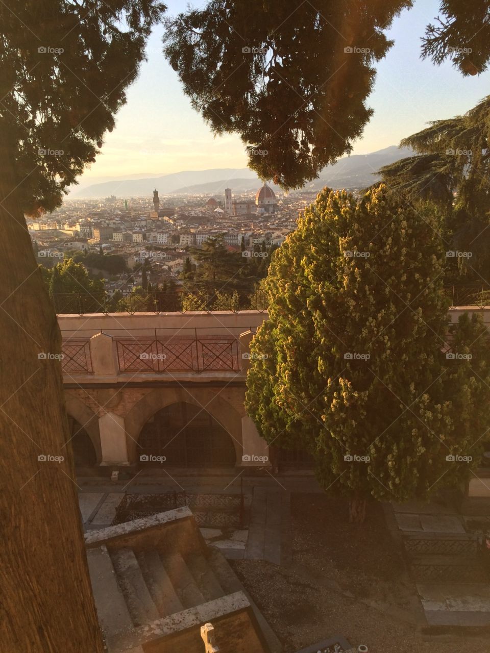 Panoramic view of the city of Florence, Italy.