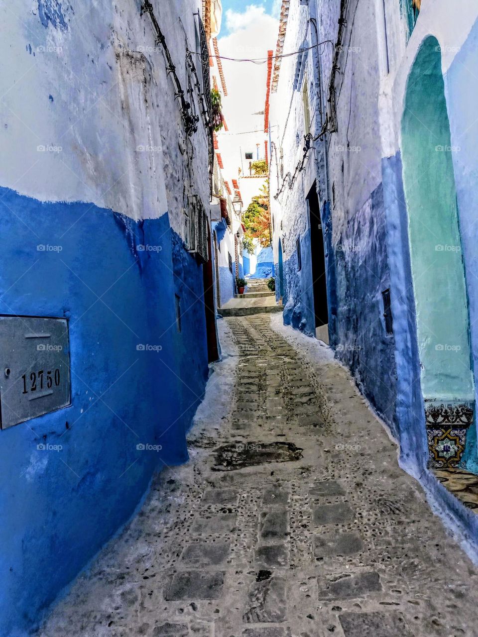 alleys of chefchaouen city in Morroco