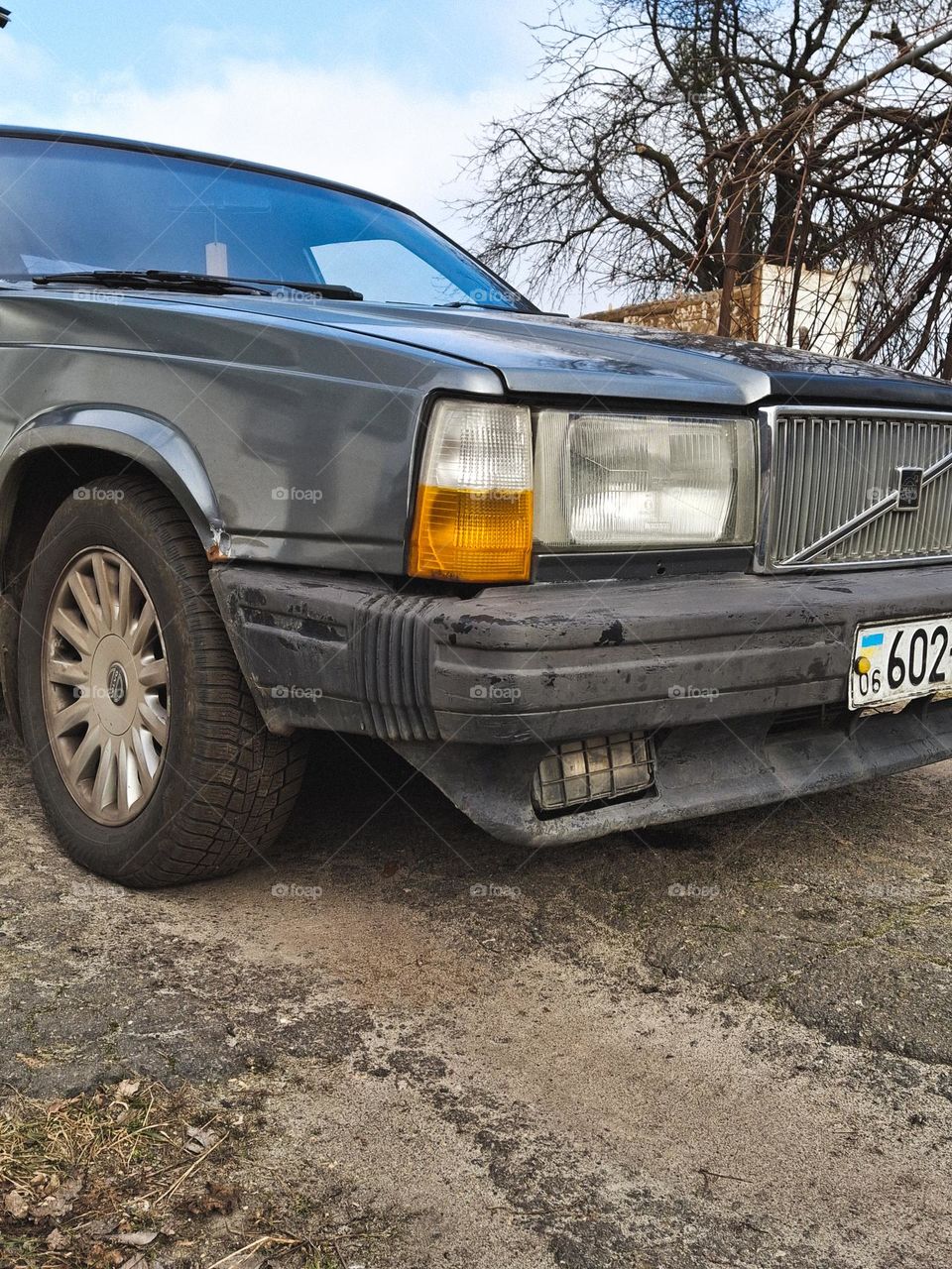 A retro car, namely a 1986 Volvo that is still used every day