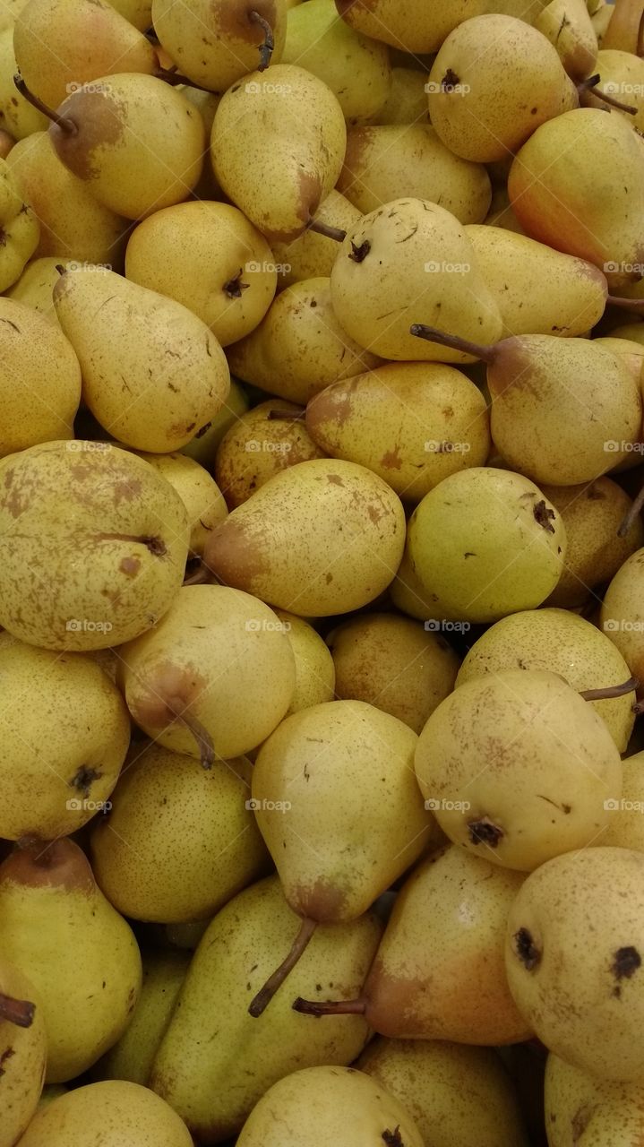 Sweet yellow pears