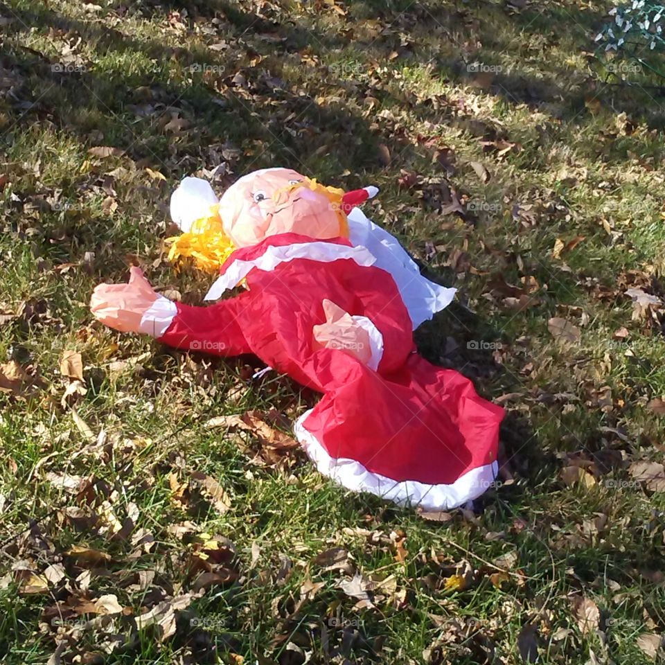 deflated santa