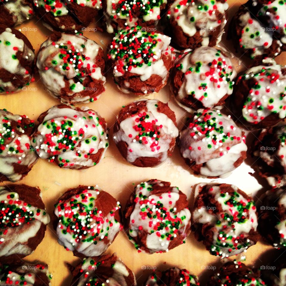 Christmas cookies. I love to bake, these are a recipe from my Italian great grandmother. Lots of love in those cookies 
