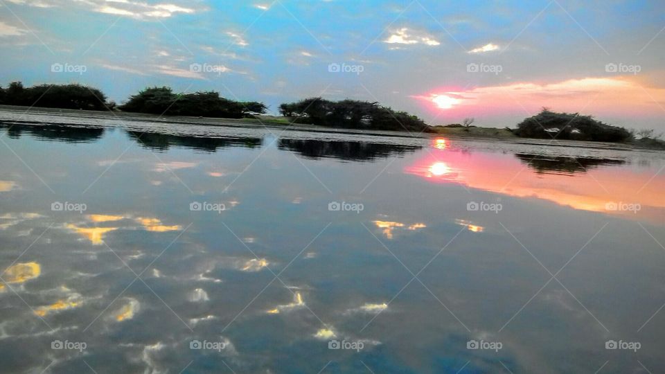 Water, Reflection, Sunset, Dawn, Lake