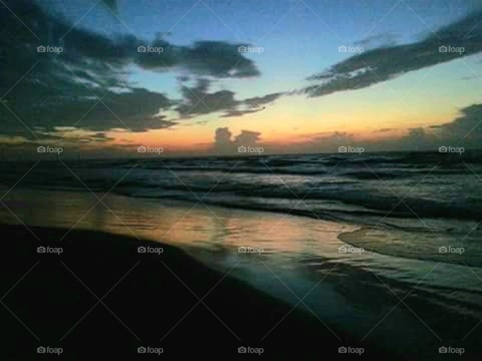 Sunrise on off the coast of Padre Island.