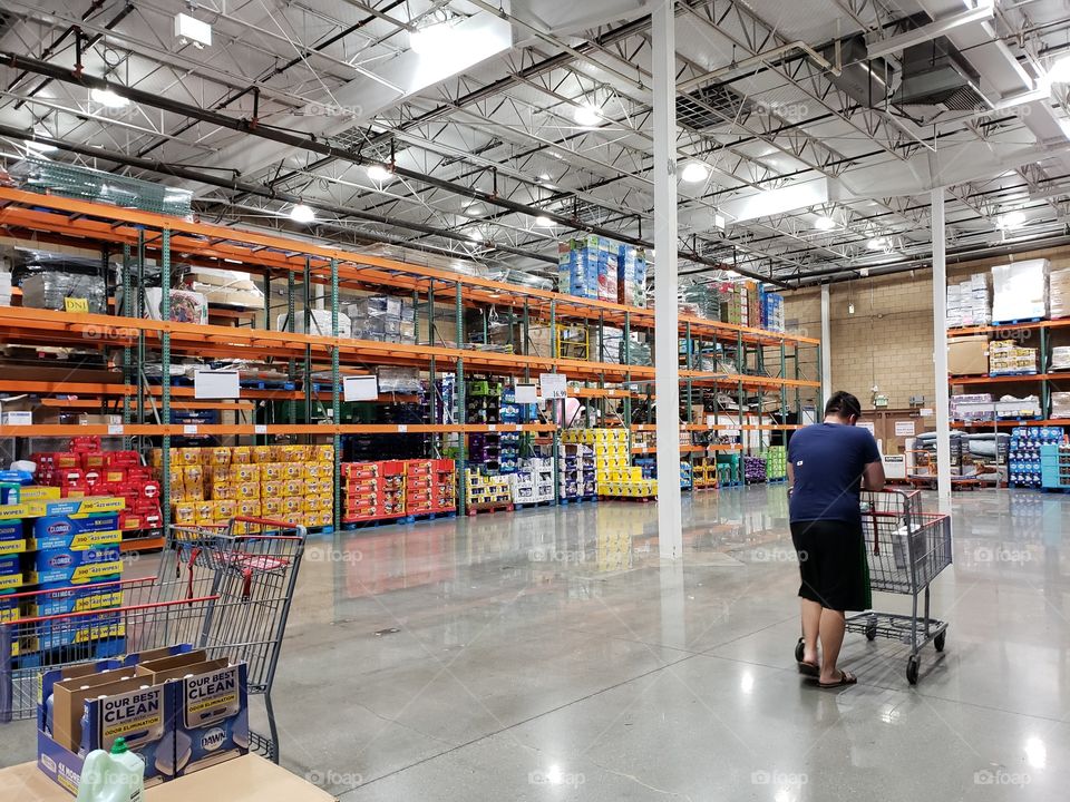 Empty shelves at Costco