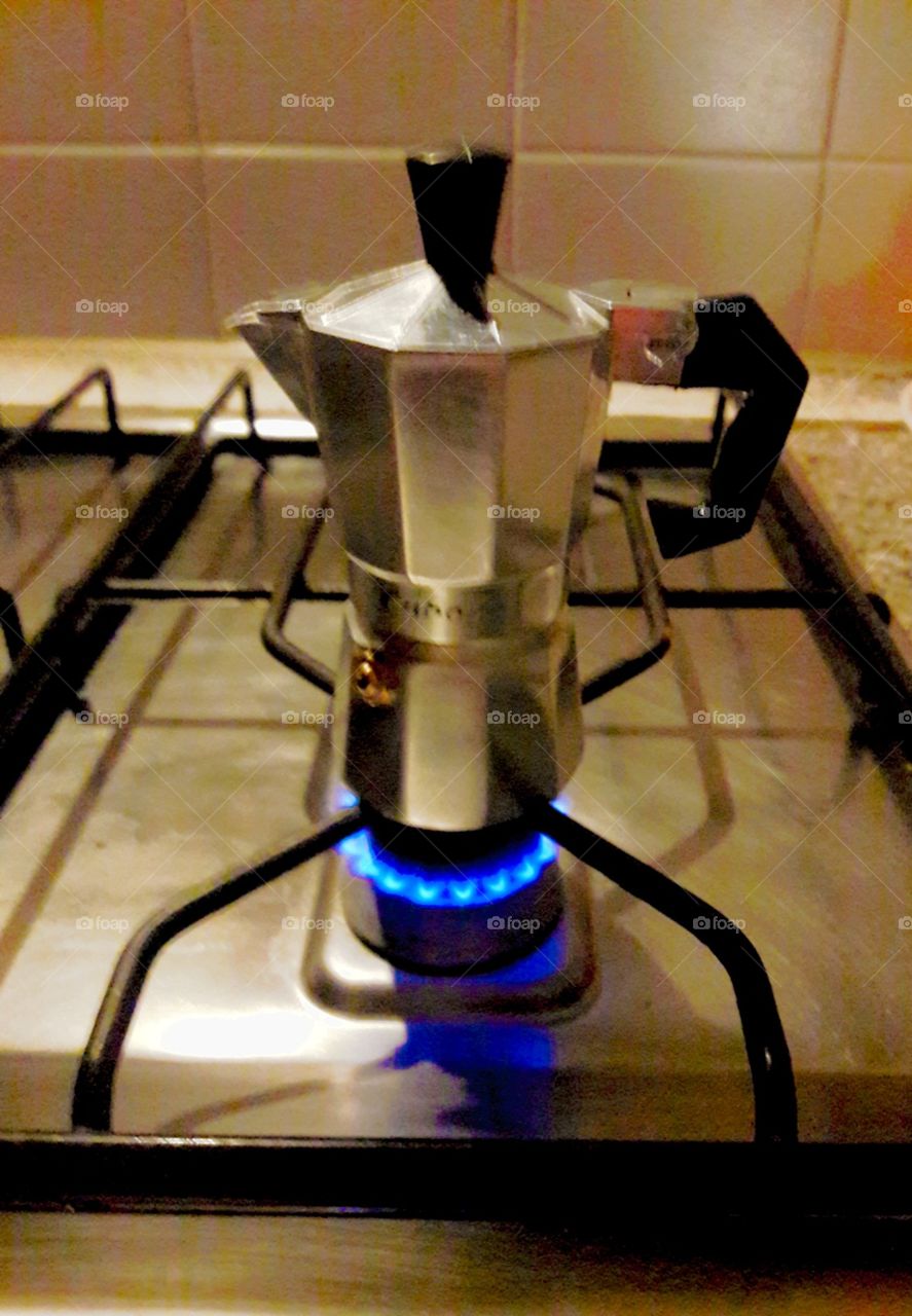 coffee on fire