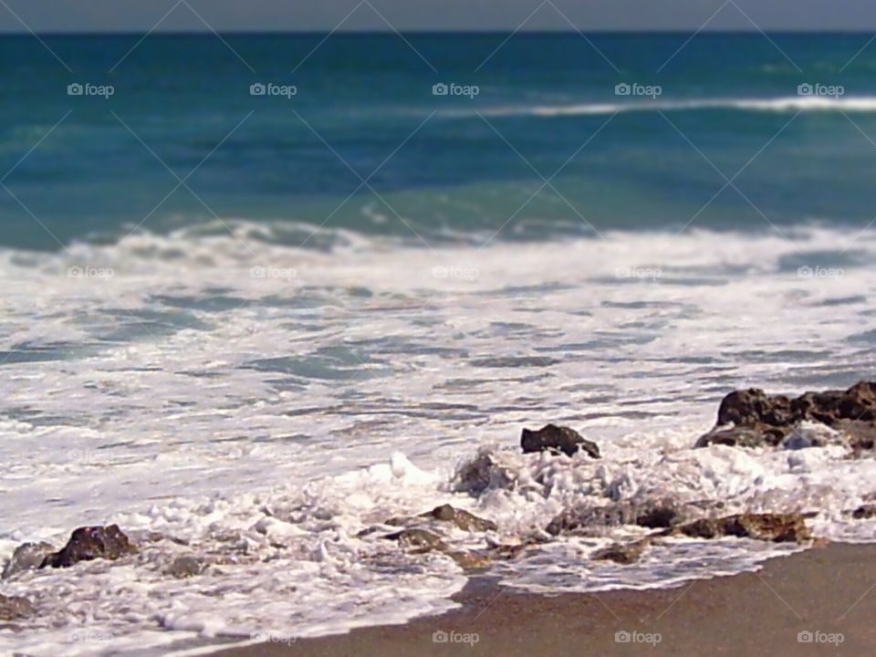 Rocky coquina coastline