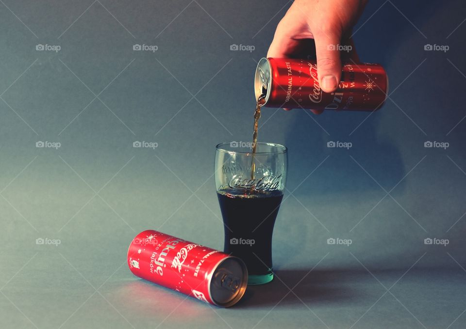 pouring cola