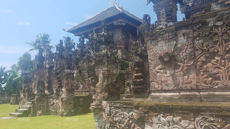 A beautiful temple with intricate carvings in bali
