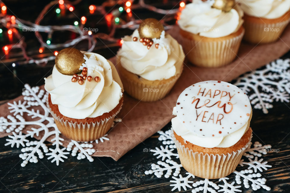 delicious cupcake sweets for Santa for Christmas