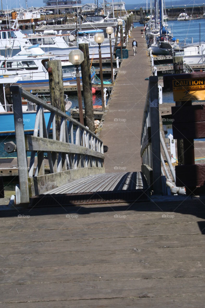 Ramp on boating dock in Washington state.